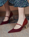 Oma™| Wine Strap Pumps