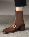 Aquene™| Leather Ankle Boots