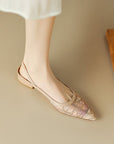 Kaela™| Shimmer Slingback Flats