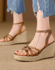 Nalia™| Strappy Platform Wedges