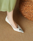 Maela™| Snakeskin Tip Flats