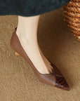 Maela™| Snakeskin Tip Flats