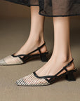 Cecilia™| Woven Sling Heels