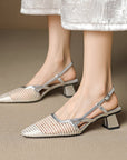 Cecilia™| Woven Sling Heels