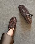 Cemile™| Woven T-Strap Flats