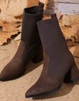 Harlow™| Knitted Leather Boots