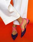 Sylara™| Zebra Cross-Strap Flats