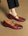 Galira™| Leather Flats