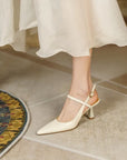 Norinda™| Thin Heeled Slingbacks