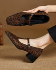 Kalvoria™| Leopard Mary Janes