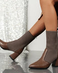 Harlow™| Knitted Leather Boots