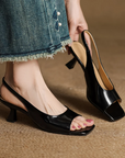 Kendra™| Leather Slingbacks