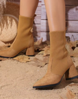 Valenza™| Harlow Knitted Leather Boots