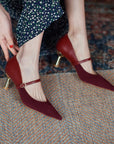 Oma™| Wine Strap Pumps
