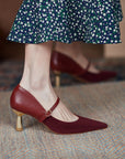 Oma™| Wine Strap Pumps