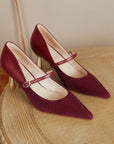 Oma™| Wine Strap Pumps