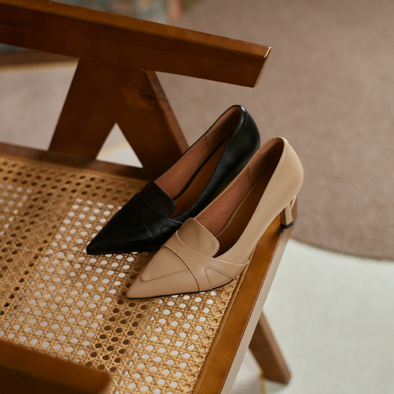 Valenza™| Caline Sleek Tan Heels