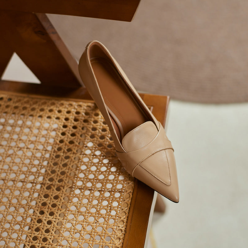 Caline™| Sleek Tan Heels