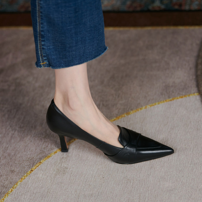 Caline™| Sleek Tan Heels