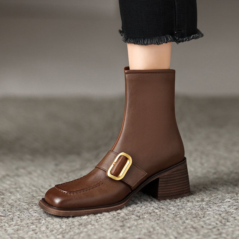 Aquene™| Leather Ankle Boots