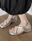 Kaydence™| Silver Block Sandals