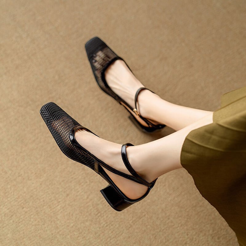 Valenza™| Noelle Mesh Block Heels
