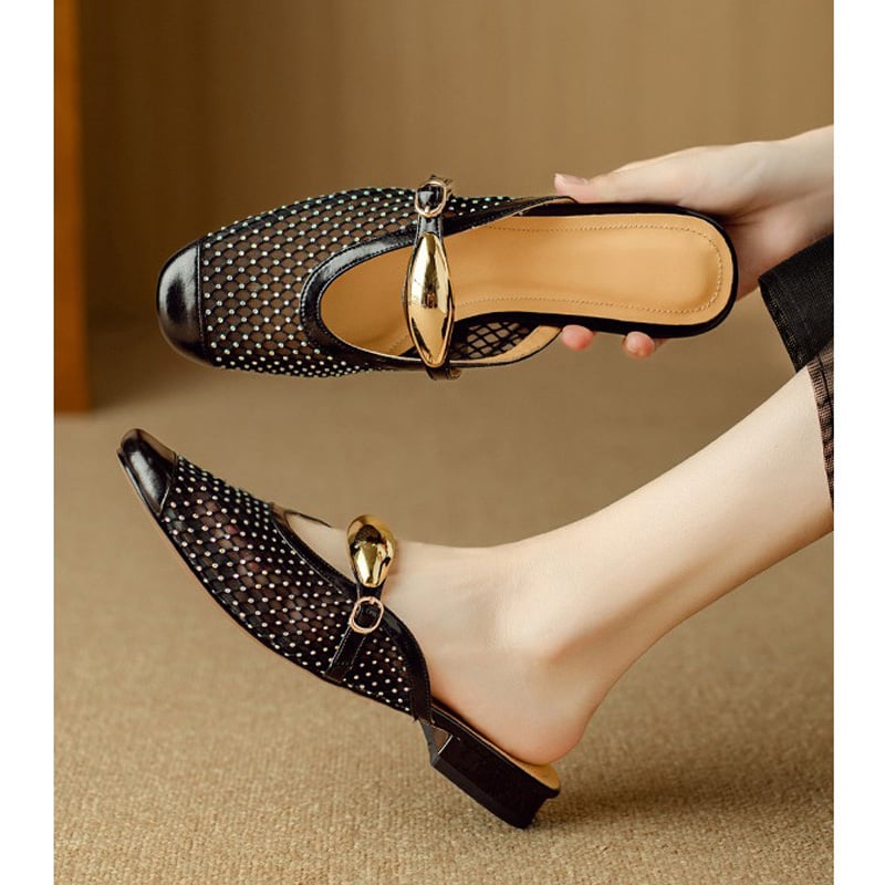 Elira™| Buckle Mules