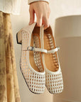 Mara™| Textured Strap Pumps
