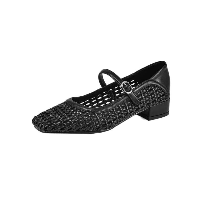 Mara™| Textured Strap Pumps