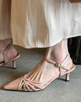 Amoura™ | Gold Slingback Heels