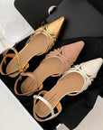 Amoura™ | Gold Slingback Heels
