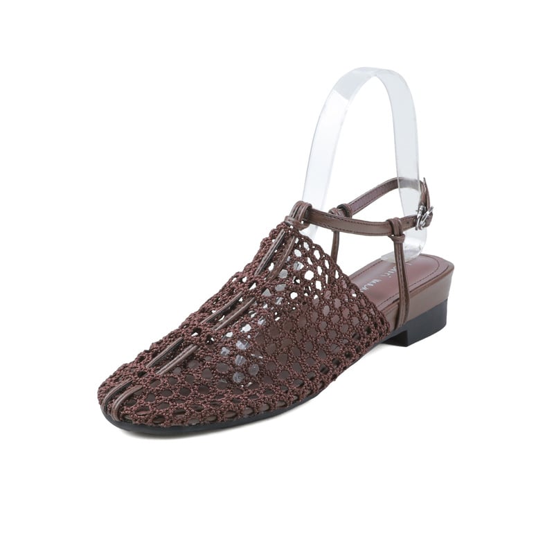 Cemile™| Woven T-Strap Flats