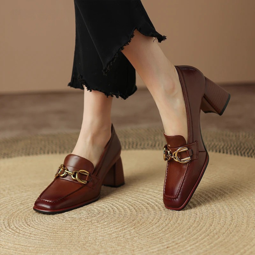 Wensira™| Square Toe Heels