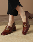 Wensira™| Square Toe Heels