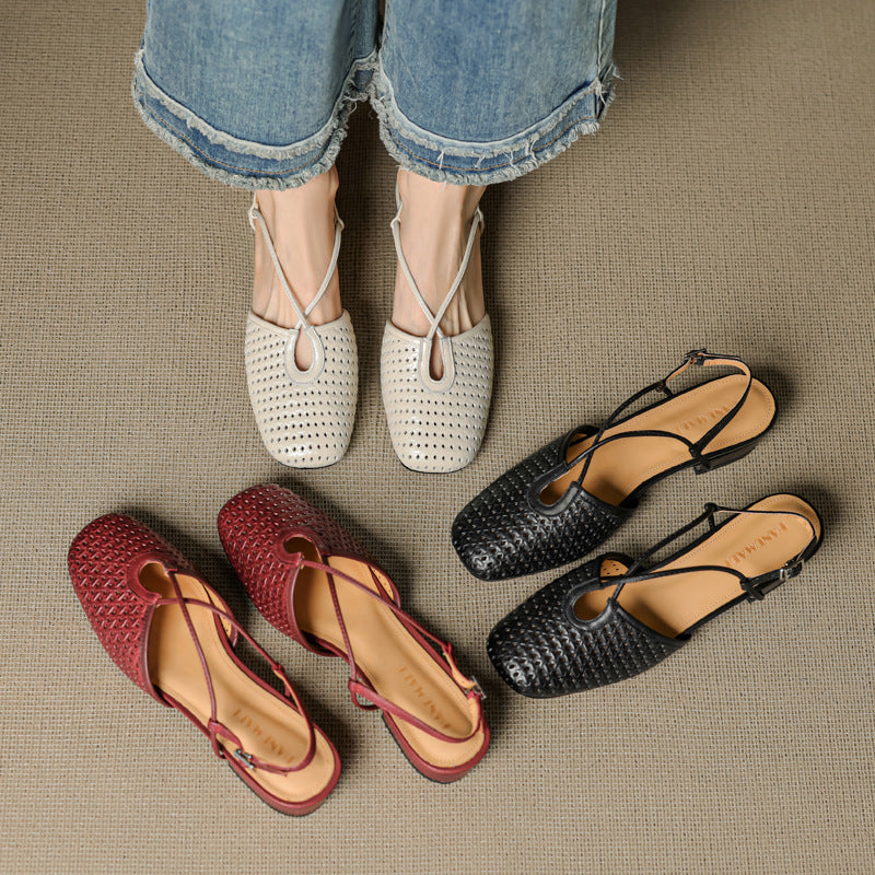 Celestelle™| Leather Slingbacks