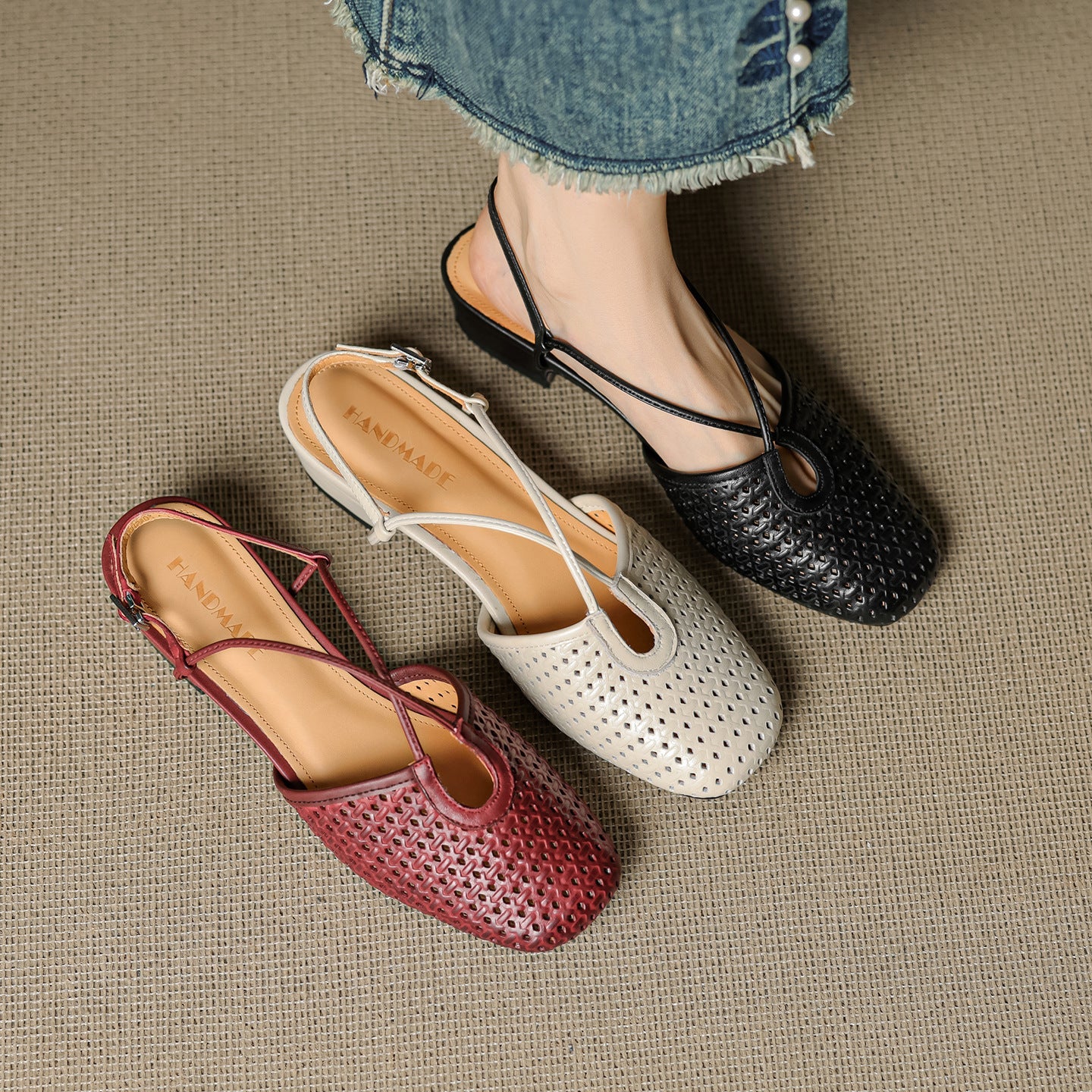 Celestelle™| Leather Slingbacks