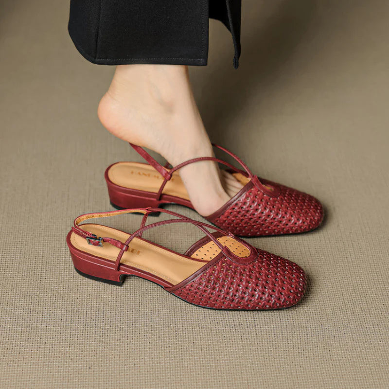 Celestelle™| Leather Slingbacks