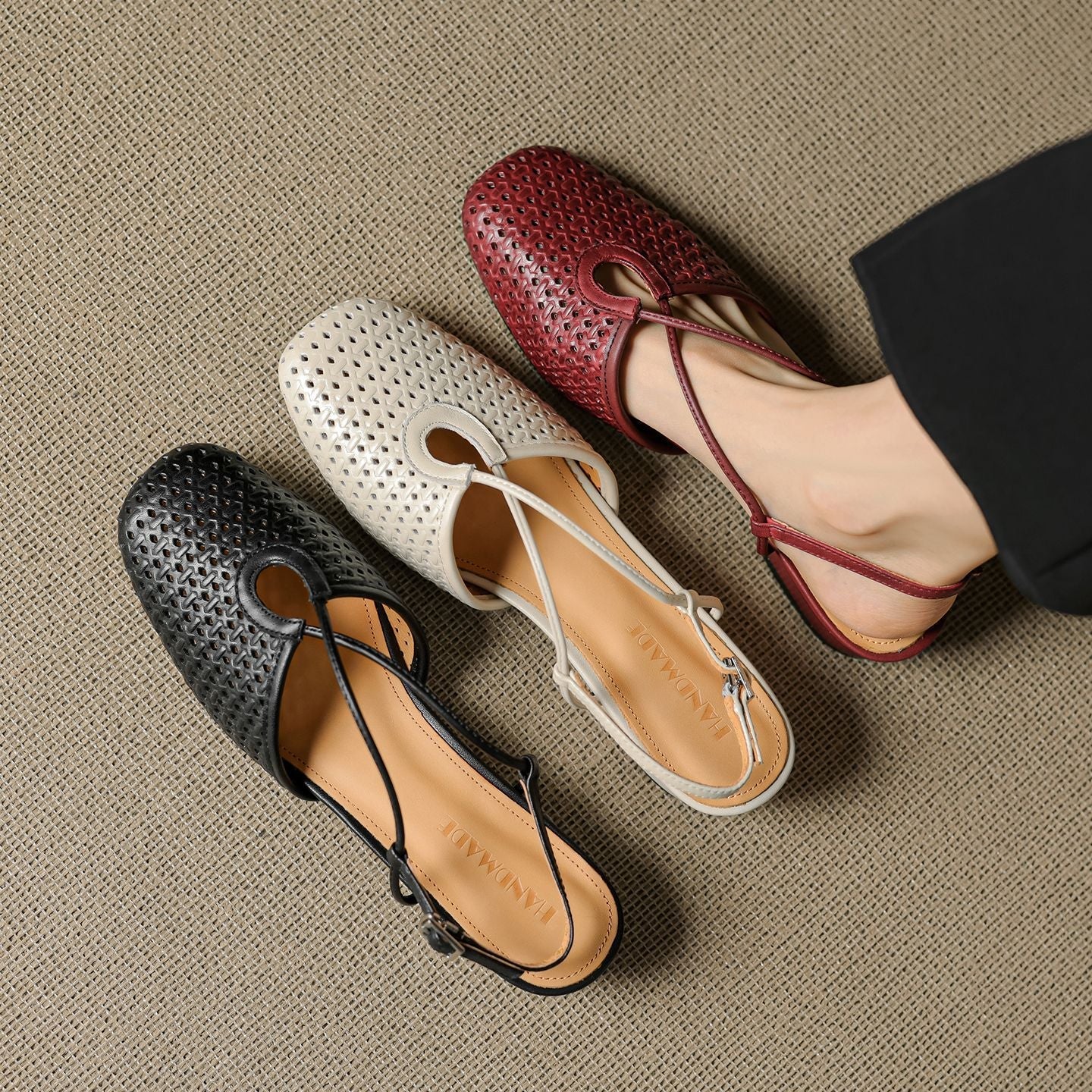 Celestelle™| Leather Slingbacks