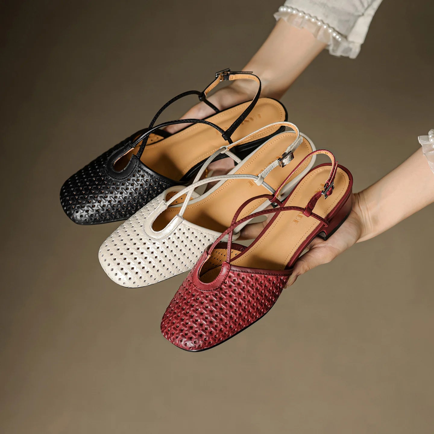 Celestelle™| Leather Slingbacks