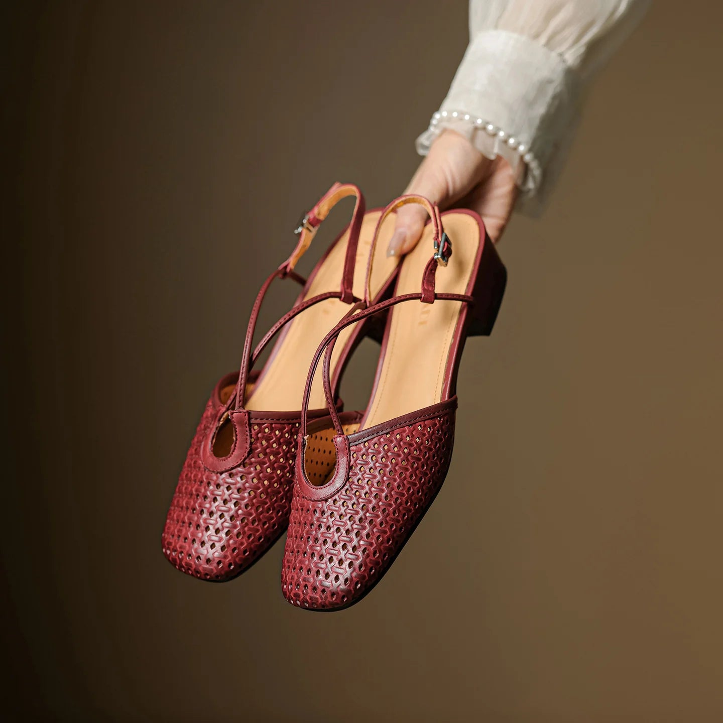 Celestelle™| Leather Slingbacks