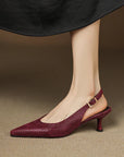 Janelith™| Leather Slingbacks