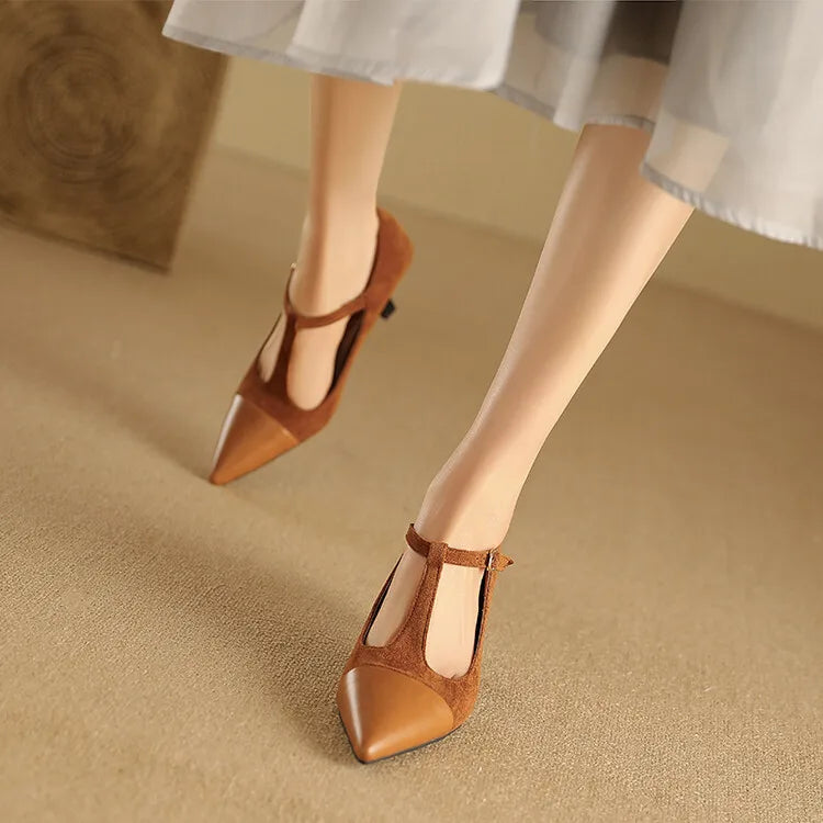 Zalvoria™| Leather Heels