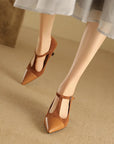 Zalvoria™| Leather Heels