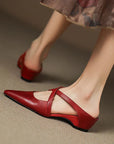 Virelina™| Leather Mules