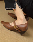 Lunovella™| Leather Heels