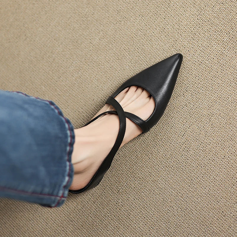 Virelina™| Leather Mules