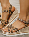 Valenza™| Solene Leopard Platform Sandals