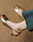 Kendra™| Leather Slingbacks