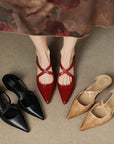 Virelina™| Leather Mules