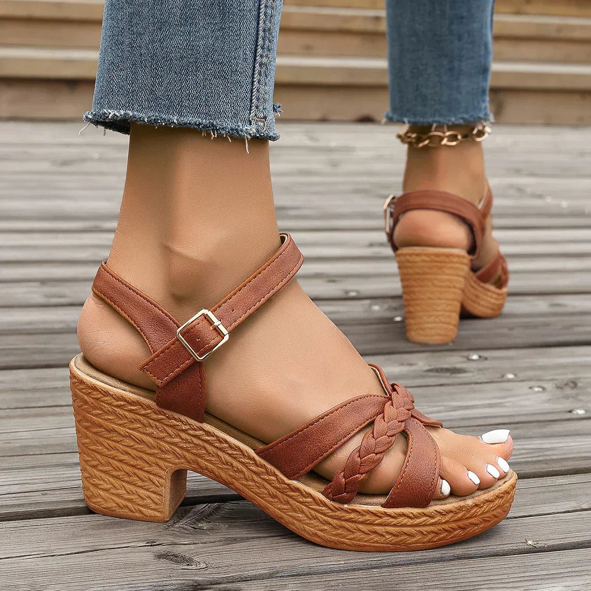 Valenza™| Orthopedic Mid Heel Sandals